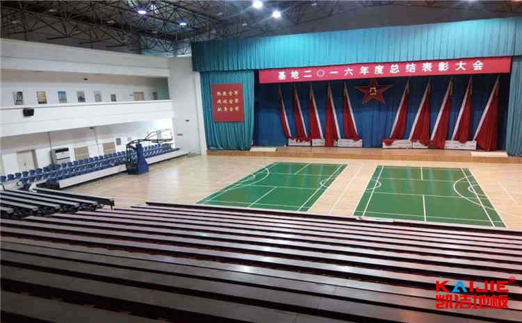 松木篮球场地木地板主辅龙骨结构