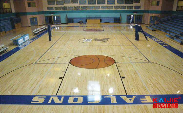 枫桦木木地板篮球馆双层龙骨结构